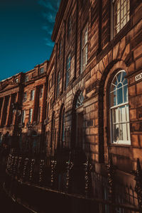 Low angle view of buildings in city