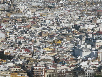 High angle view of townscape