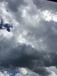 Low angle view of cloudy sky