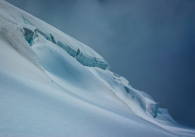 Snow covered mountain against sky