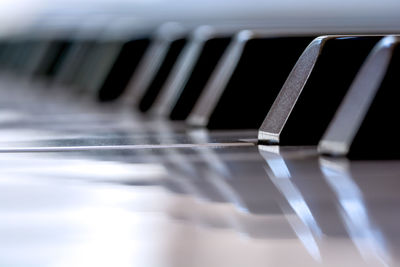 Close-up of piano keys