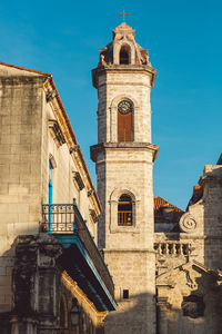 Low angle view of historic building against sky