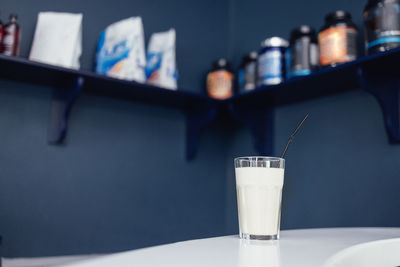 Close-up of drink on table