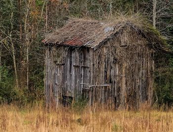 Old building on field