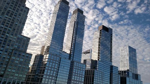 Low angle view of modern building against sky