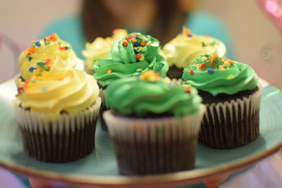 Close-up of cupcakes