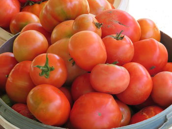 Close-up of tomatoes for sale in market