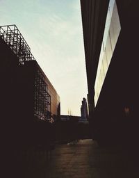 Silhouette buildings against the sky