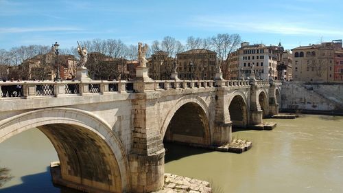 Bridge over river in city