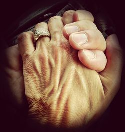 Close-up of cropped hand