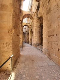 Archway of old building