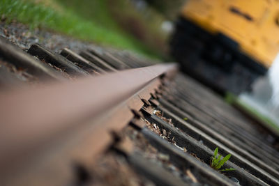 Angled train track