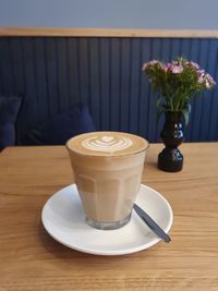 Coffee cup on table