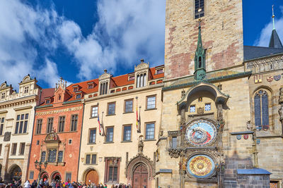 Low angle view of buildings in city