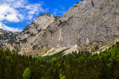 Scenic view of rocky mountains against sky