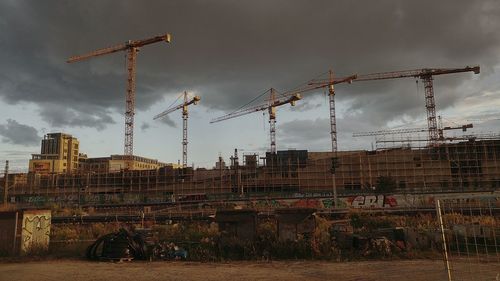 Construction site against sky