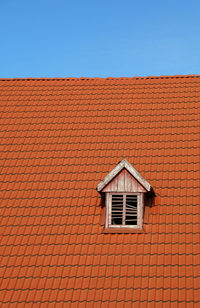 House roof against clear sky