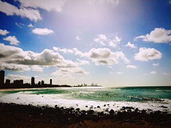 Scenic view of sea against sky