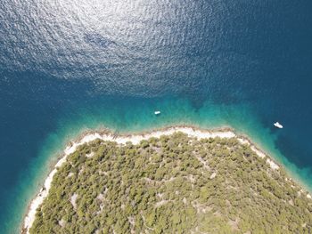 High angle view of beach