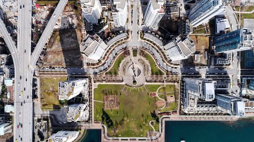 Aerial view of built structure