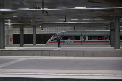 View of railroad station platform