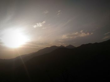 Sunset over mountains