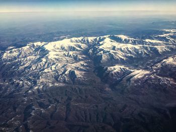 Aerial view of dramatic landscape