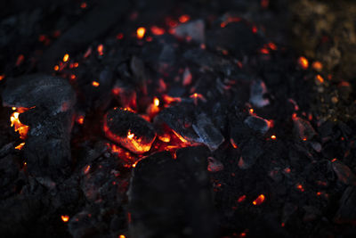 Close-up of bonfire