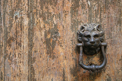 Close-up of door handle