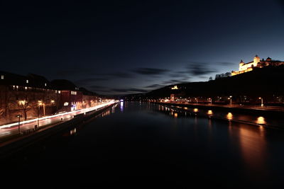 Illuminated city at night