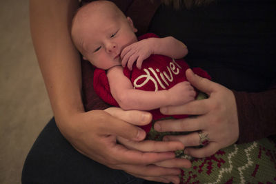 Close-up of baby hands