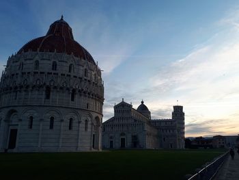 Low angle view of historic building against sky