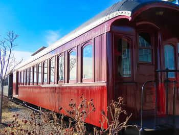 Old train against sky