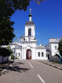 View of church against blue sky