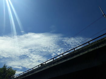 Low angle view of bridge against sky