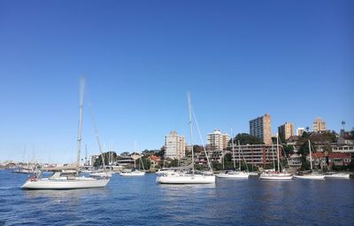 Sailboats in sea