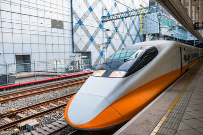 The taiwan high speed rail at zuoying station. the line spans 349km along the west coast of taiwan