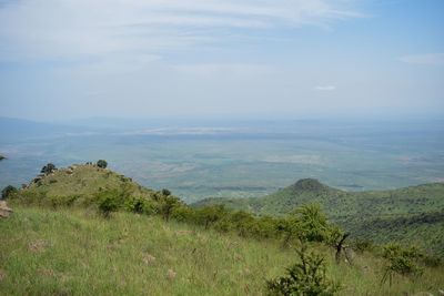 Scenic mountain landscapes in rural kenya, oloroka mountain range, kenya