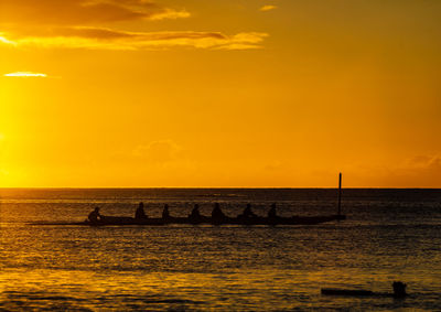 Sunset and pirogue