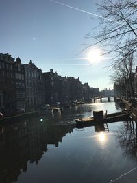 Reflection of buildings in water