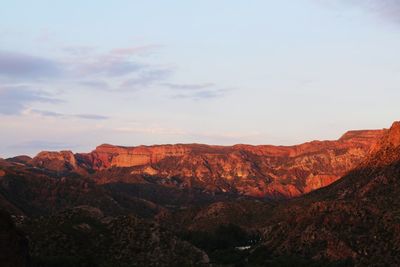 Scenic view of mountain against sky