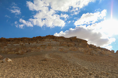 Scenic view of rocky mountains against sky