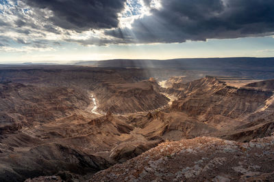 Wonderful view over the fish river canyon in namibia