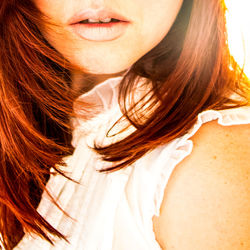 Close-up portrait of young woman