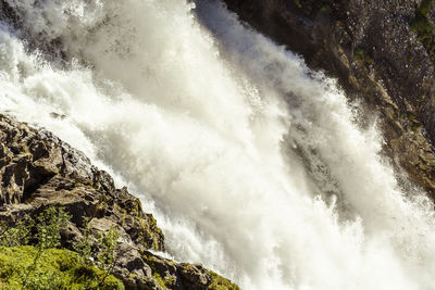 Scenic view of waterfall