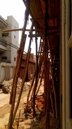 View of abandoned building against sky