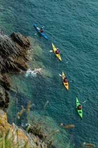 Boats in sea