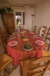 Close-up of food on table