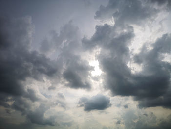 Low angle view of clouds in sky