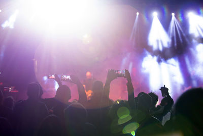 Group of people at music concert